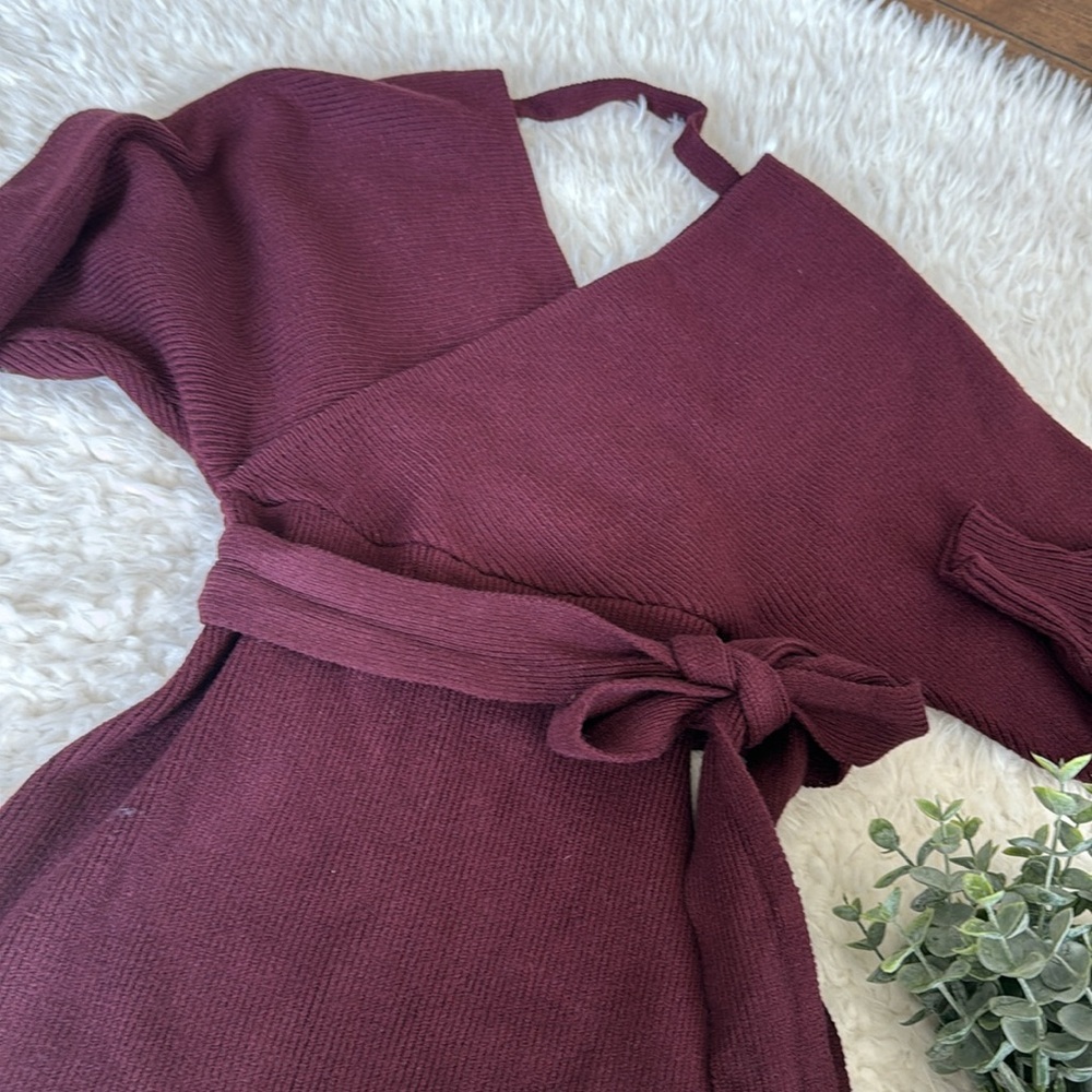 Yara Drape Knit Midi Sweater Dress - Picture 3 of 4